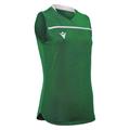 Thallium Shirt Woman SL GRN/WHT XL Teknisk armløs volleyballdrakt for dame